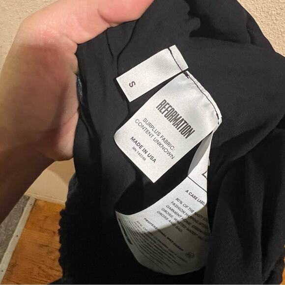 Reformation Veijo Blue Open Back Waist Tie Tiered Maxi Dress - size Small - Picture 7 of 7